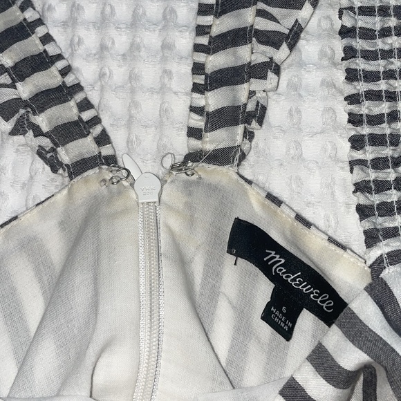 Madewell Striped Ruffle-Strap Empire Dress - Picture 7 of 9